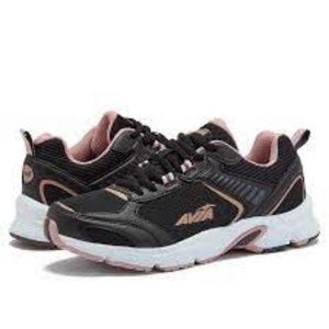 AVIA WOMEN'S AVI-FORTE 2.0 RUNNING SHOES BLACK/PINK 7.5W-EUC